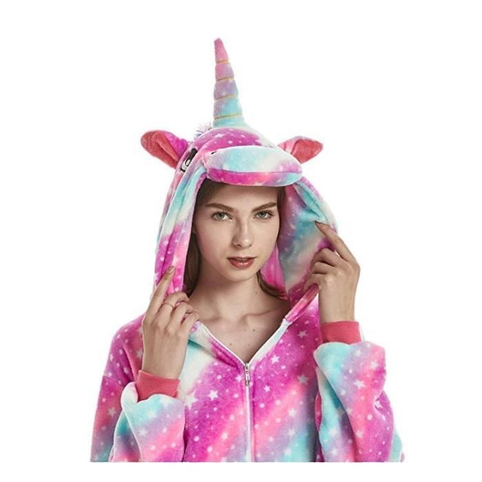 1pcs Pyjama Licorne Animaux Unisexe Cosplay Halloween Deguisement