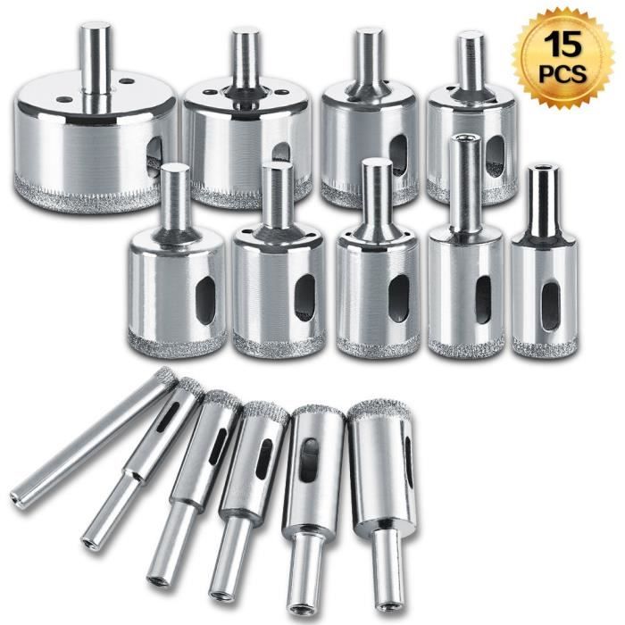 4 Pcs 25-40-45 - 50mm Scie Cloche Diamant Foret Coated Core Metal Hole Saw  Drill Bits Pour Coupe de Granit en Verre de Marbre en - Cdiscount Bricolage