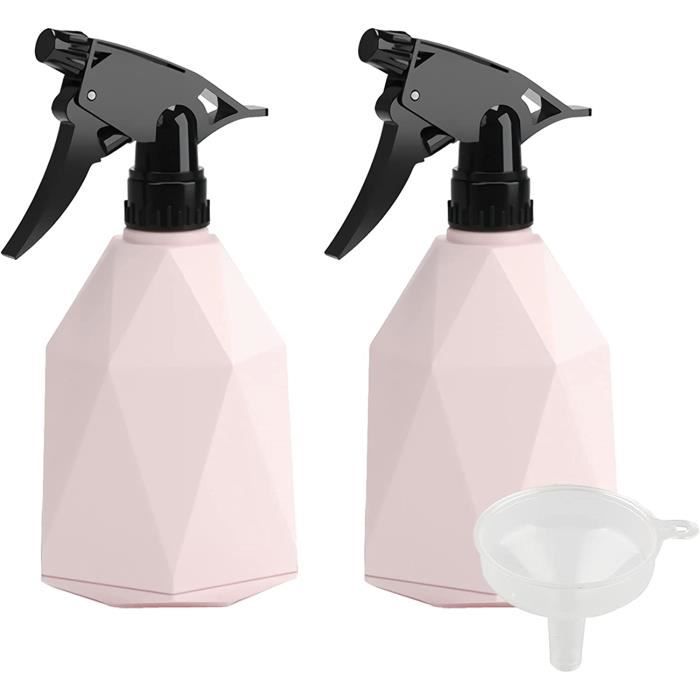 2 Pièces Rose Flacon Spray Vide 600ml, Vaporisateur Brumisateur, 20oz  Bouteilles Pulvérisateur en Plastique pour Cheveux Pour [437]