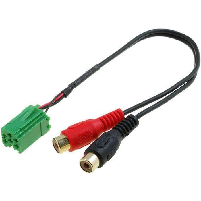 Pièces Auto,COHO voiture ligne sortie adaptateur RCA Mini ISO RCA