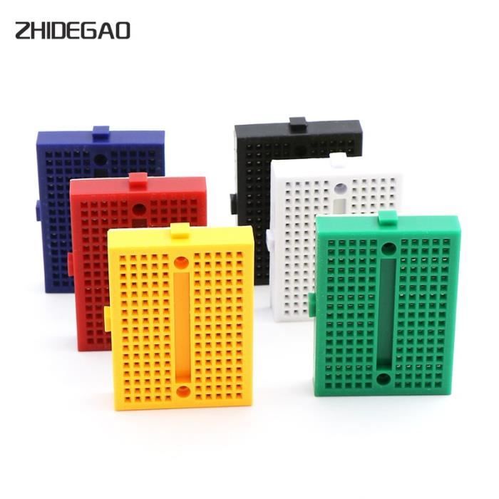 Chanzon 6 Mini Planches à Pain SYB-170 170 Points - Kit Prototype Sans Soudure 6 Couleurs Avec Dos Adhésif Pour Arduino Raspberry Pi