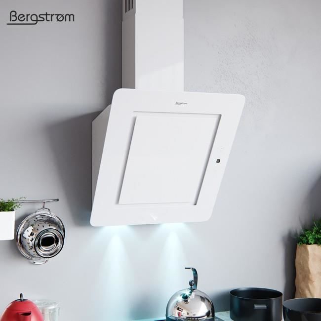 Bergstroem Ivar Hotte Aspirante Led Hotte Murale Oblique Hotte Telecommande Sans Tete 60 Cm Blanc Achat Vente Hotte Cdiscount