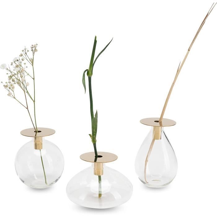 Vase En Céramique Blanche Moderne - Hauteur 19,5 Cm - Design Minimaliste à Rayures - Pour Fleurs Fraîches Ou Séchées, Herbe De Pampa