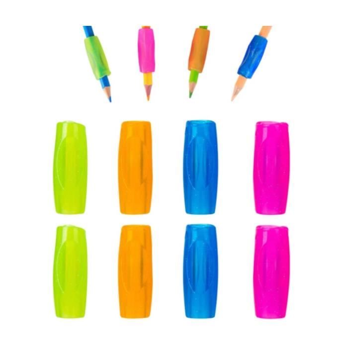Guide Doigts Ecriture Pencil Grips pour Crayon Aide écriture Enfant Aide Ergonomique à l’écriture pour Les droitiers et Les (8 Pcs)