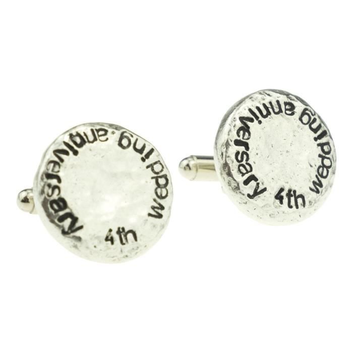 4eme Anniversaire De Mariage Martele Manchette Pour Mari 4eme Anniversaire Idee Cadeau Et Souvenir Cdiscount Pret A Porter