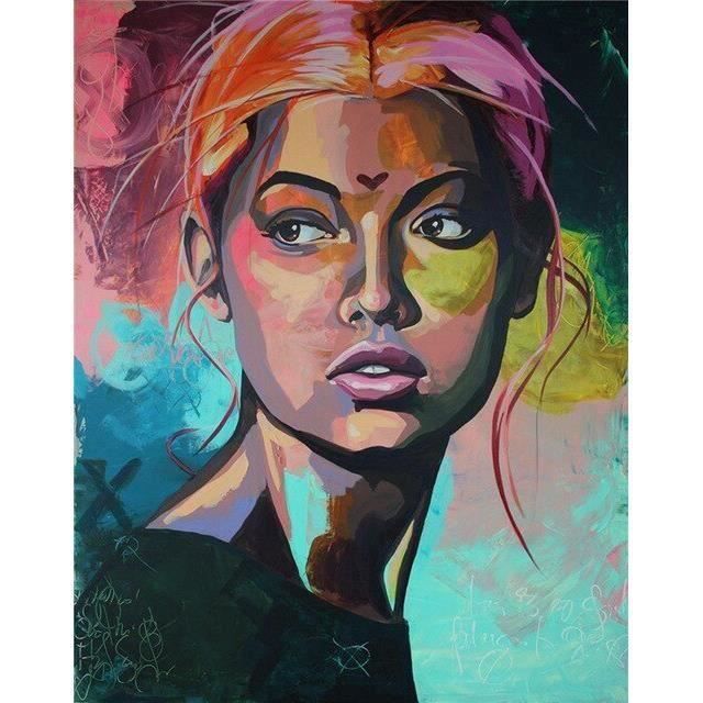 LB23690 Femme Portrait affiche modulaire toile peinture nordique abstraite  fille africaine décor à la maison photos imprimé mur Art - Achat / Vente  tableau - toile - Cdiscount