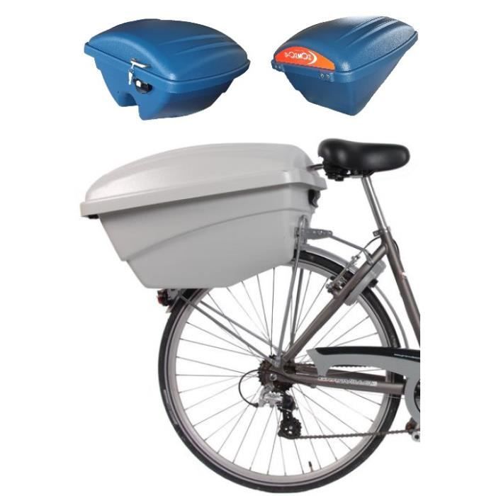 Coffre de rangement pour velo 60L Sacoche etanche avec porte bagage et eclairage inclus Cdiscount Sport