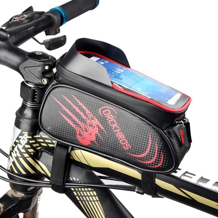 Sacoche de Cadre Vélo pour Smartphone, Sacoche de Guidon Vélo Etanche  Support Téléphone Vélo VTT Moto Scooter Housse Transparent - Cdiscount Sport