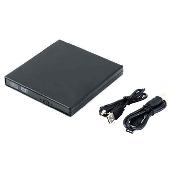 2.0 USB Pc Portable graveur CD DVD RW ROM Lecteur Externe étui Boîtier  ,Noir - Cdiscount TV Son Photo