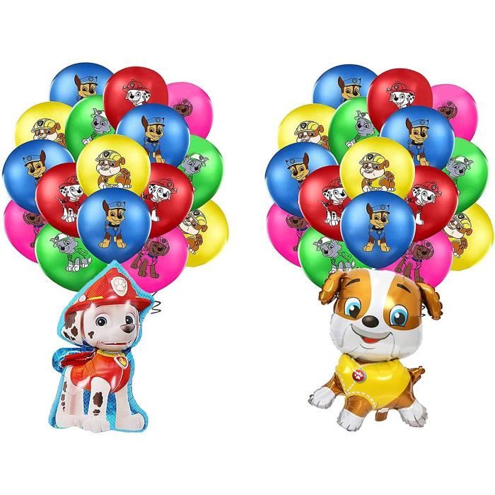 Decoration Anniversaire Pat Patrouille Ballons De Baudruche Paw Dog Patrol Ballons Pour Enfants Decoration De Fete D Anniversaire Cdiscount Maison