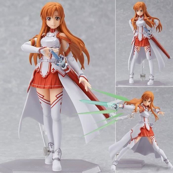 Anime SAO Sword Art Online Asuna Yuuki Kirito Figma 178 PVC 14CM Action Figures Collectible Model Toy Gift Doll Figurine Cdiscount Jeux Jouets