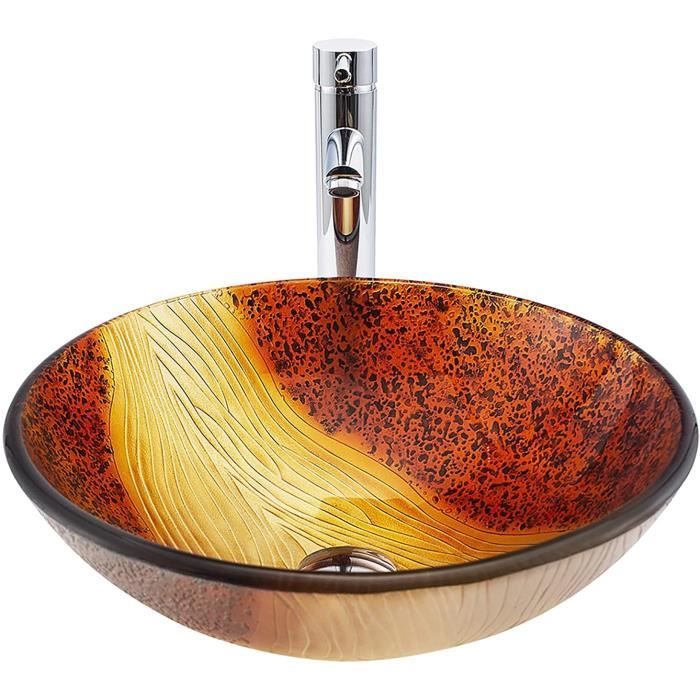 Vasque céramique ronde Marocaine évier lave main lavabo a poser ou