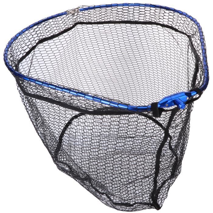 Epuisette Pêche à La Mouche Filet Caoutchouc Souple Cadre Bois - Pour Truite