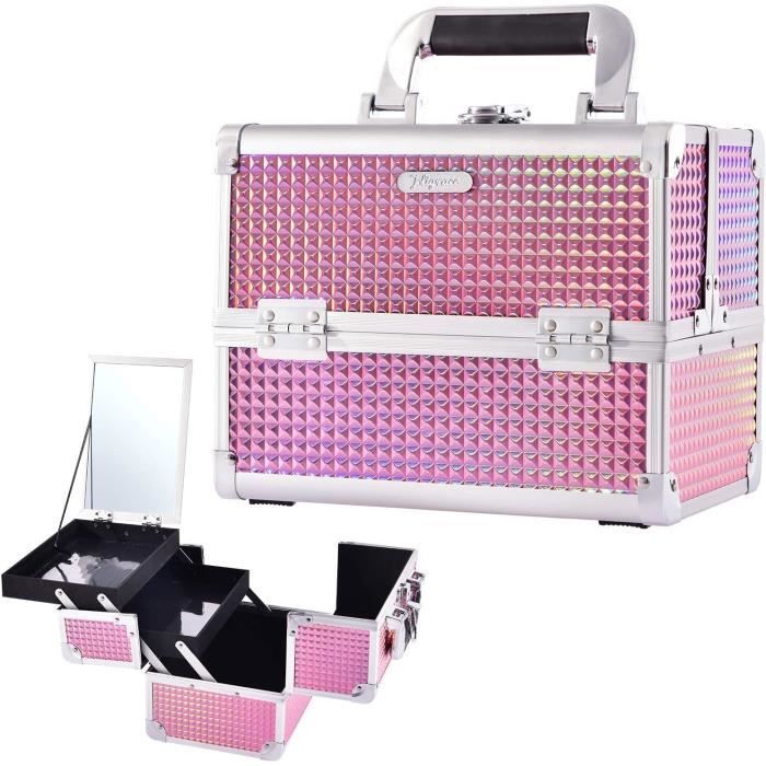 Vanity - Mallette Maquillage Miroir Valise Rangement Coiffure Malette À  Onglerie Beauty Case Femme Voyaga Bijoux - Cdiscount Bagagerie -  Maroquinerie