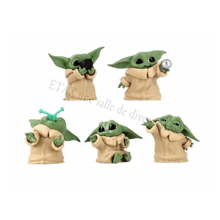 Star Wars The Mandalorian Pack De 5 Figurines Baby Bounties The Child Bebe Yoda De 4 6cm Demandant Les Bras Et Tenant La Balle Cdiscount Jeux Jouets