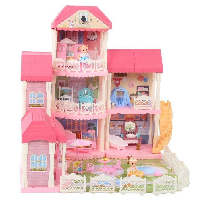 Maison de poupées en ABS Grand View - accessoires inclus 73 x 70 x 70cm  -POU - Cdiscount Jeux - Jouets