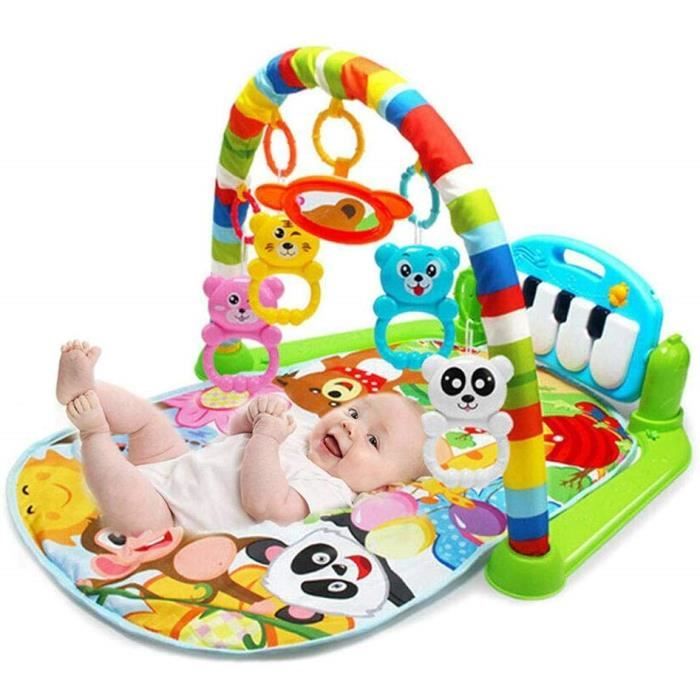 Tapis Musical D'Éveil de La Jungle pour Bébé 4 En 1 Tapis de Fitness Piano,  Jouets Amovibles Garçons Filles - Cdiscount Puériculture & Eveil bébé