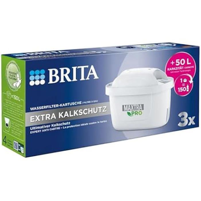 Filtre à eau BRITA MAXTRA PRO Extra Calcaire Pack de 3 Économie dénergie Mixte