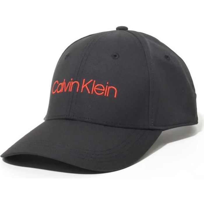 CALVIN KLEIN CASQUETTE DE BASEBALL NOIRE ROUGE