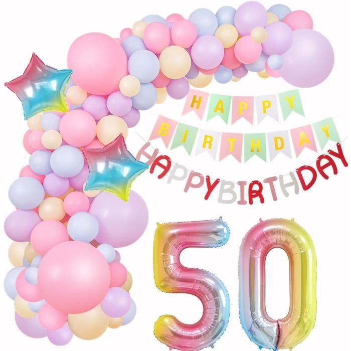 Unique ® Kit De Décoration Pour Fête D'anniversaire 50 Ans