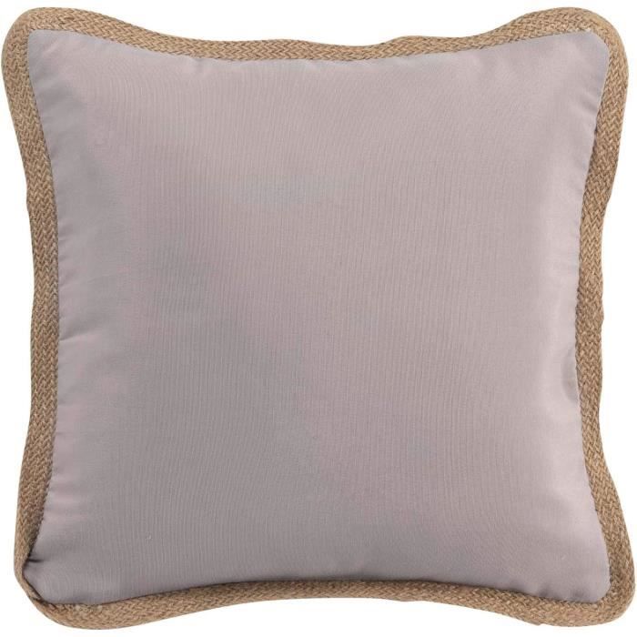 Soleil d'Ocre Coussin déco Jean's Marine, Polycoton, Bleu, 40