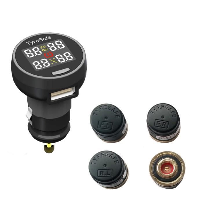 4 Capteurs TPMS Pour BMW X4 G02 (06/2018→) – Prémontés, Apprentissage Automatique, Valves Noires Métal