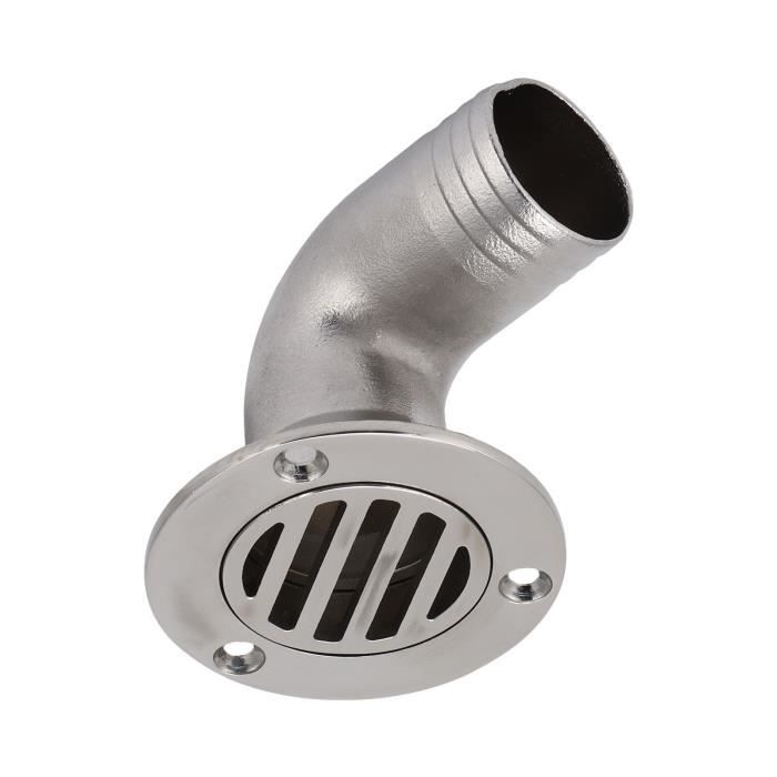 Siphon De Sol Drain De Plancher De Pont De Bateau, Dalots De Drainage De Pont En Acier Inoxydable Marin 316 A 90 Degres De 1 12 Pouce 38 Mm Dalots De Drainage