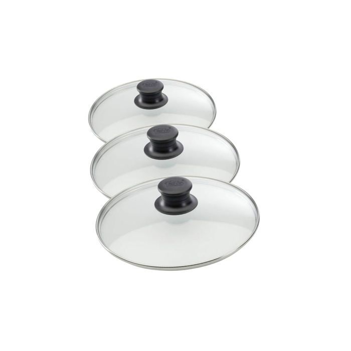 IBILI Glasdeckel Mit Klappgriff – Transparent, 24 Cm Durchmesser, Maße 24x24x3 Cm
