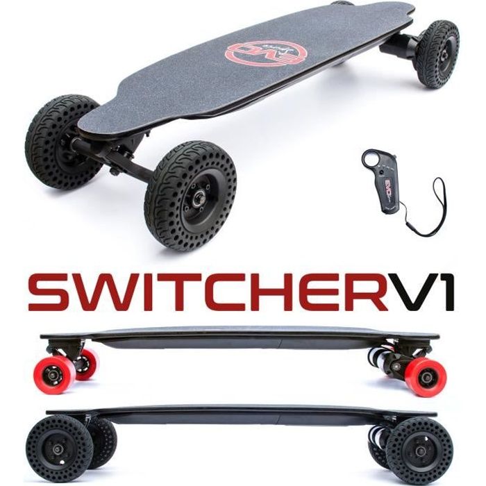 Skate électrique convertible - EVO SPIRIT - Switcher V1 - Batteries Lithium - Tout terrain et longboard