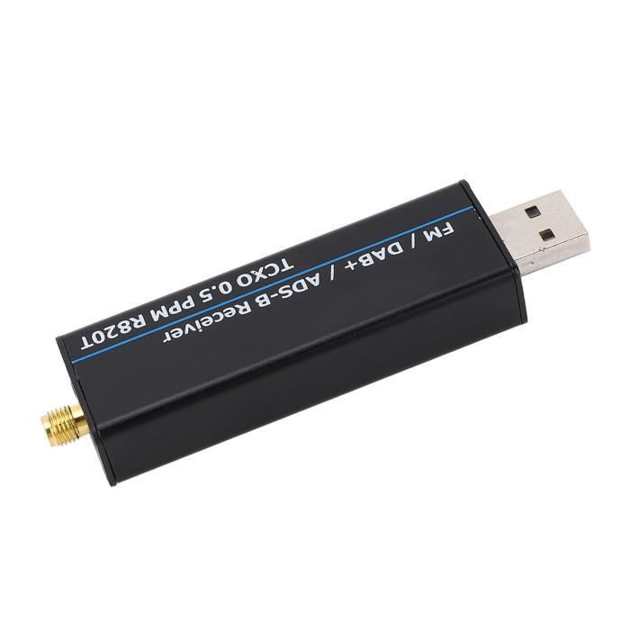 Clé USB SDR RTL-SDR - Récepteur Radio Logiciel 25-1760 MHz - Antenne Incluse - Pour ADS-B, AIS, NOAA