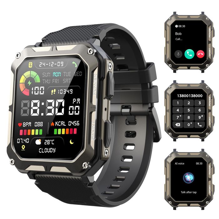 Montre Connectée Homme Sport Appels Bluetooth 123 Modes Sportifs