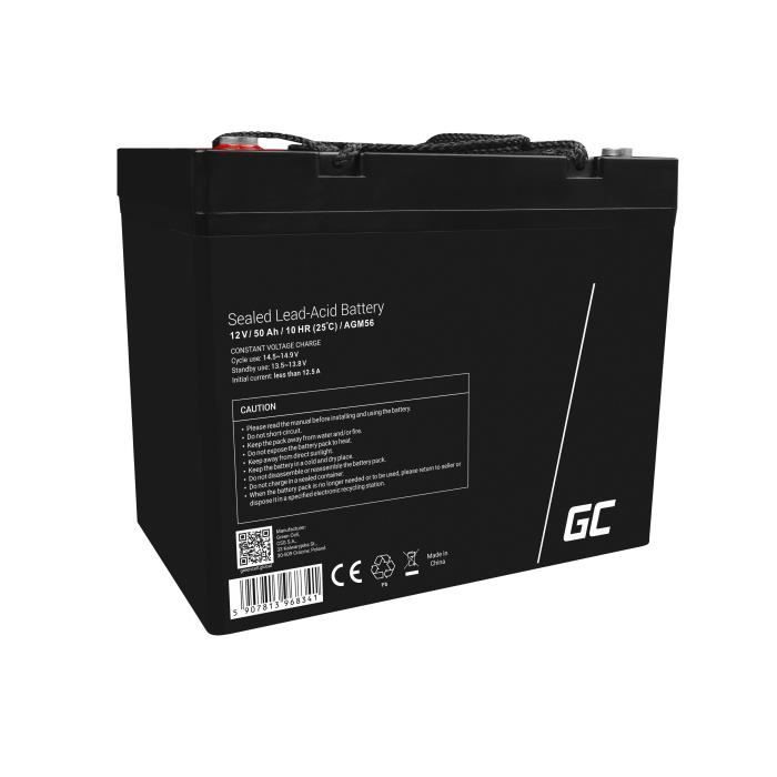 GreenCell® Rechargeable Batterie AGM 12V 22Ah accumulateur au Gel Plomb