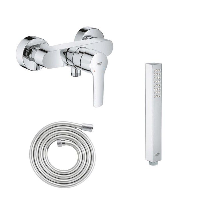 Grohe Mitigeur de douche Start 2021 monocommande avec douchette 1jet Vitalio Joy Cube et flexible 200cm