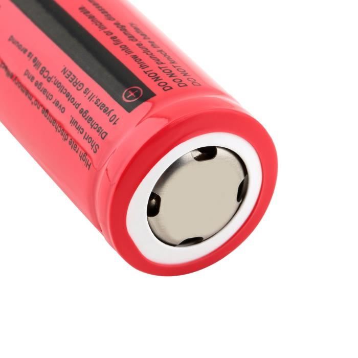 Batteries Rechargeables 3.7V 5800mAh - Lot De 4 - Pour Lampe LED, Frontale, Appareils Électroniques