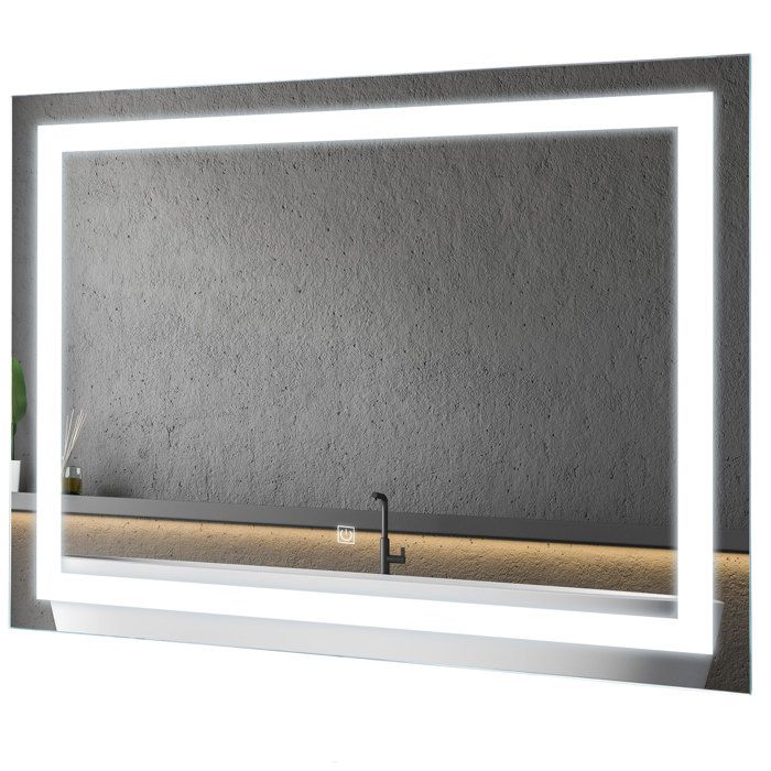 Miroir Lumineux Led Salle De Bain 38 W Interrupteur Tactile 60l X