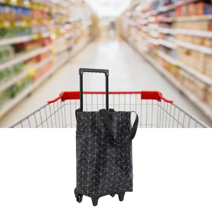 Sac De Rechange Pour Chariot De Courses Pliable - Tissu Oxford Imperméable 57x33x20 Cm - Accessoire Pratique Pour Shopping Et Voyages - 11