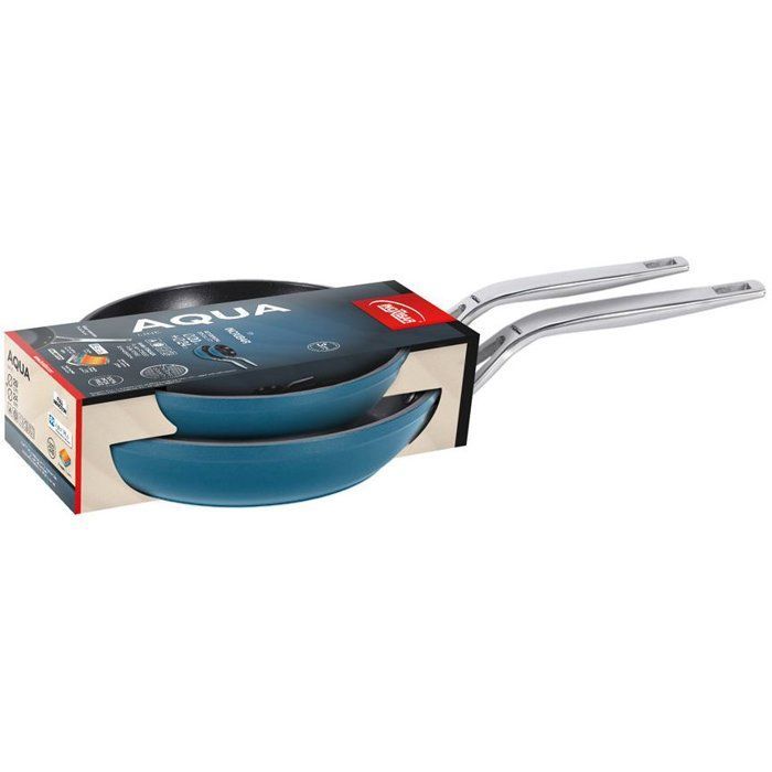 Inoxibar Set de poêles - Aqua 20+24 cm - aluminium forgé - revêtement antiadhésif - induction - vue 1