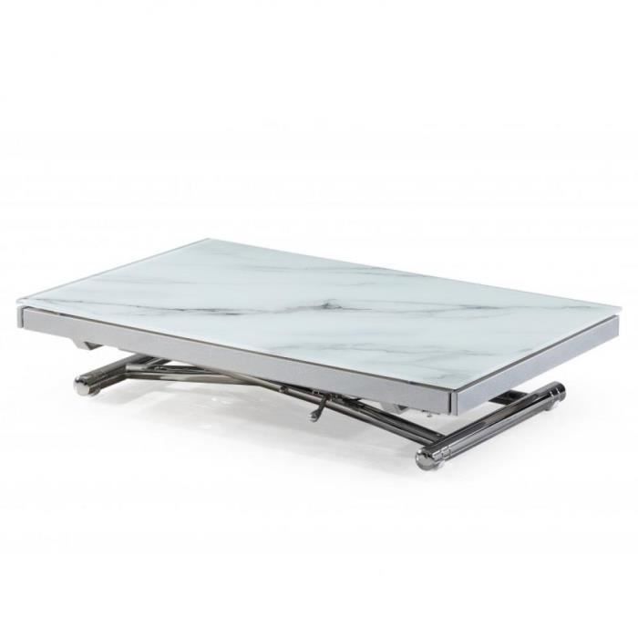 Table Basse Jump Extensible Relevable En Verre Trempe Marbre Blanc Blanc Verre Trempe Inside75 Achat Vente Table Basse Table Basse Jump Extensible Relevable En Verre Trempe Marbre Blanc Cdiscount Table basse newform relevable extensible, plateau en verre trempé, marbré blanc. eur