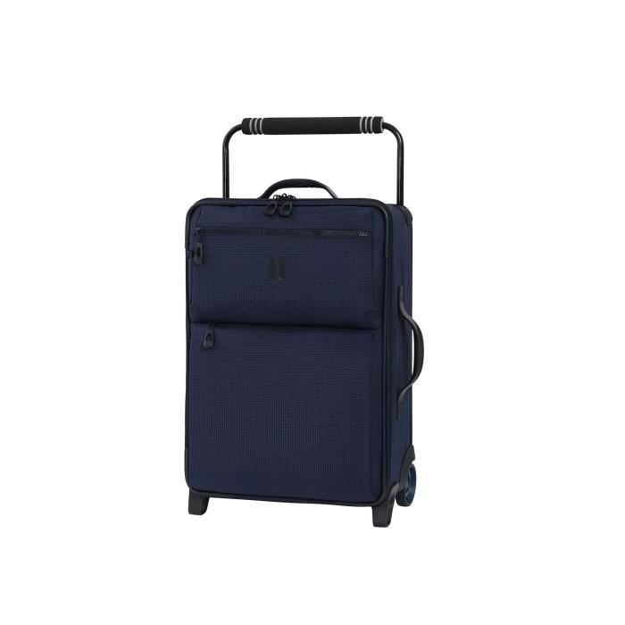 It luggage World s Lightest Urbane 2 Wheel Super Lightweight Suitcase Small Valise 55 cm 30 liters Bleu Navy Blue Two Tone