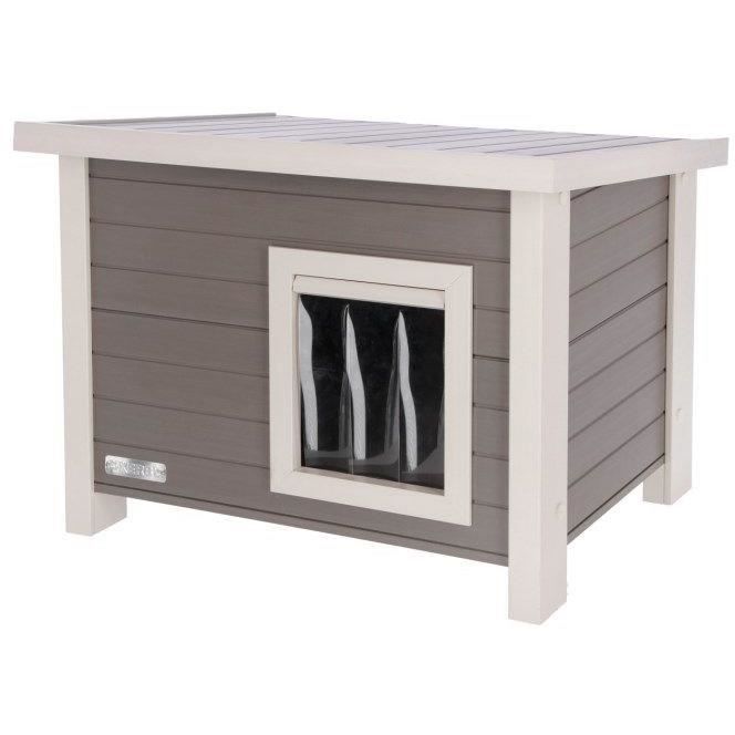 Kerbl Maison Pour Chats Eli 57 X 45 X 43 Cm Gris Et Blanc Achat Vente Maison De Toilette Kerbl Maison Pour Chats Eli Cdiscount