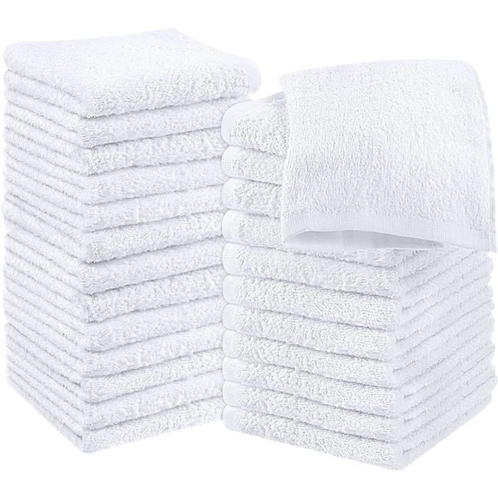 Linge De Bain - Limics24 - Towels Lot 24 Serviettes Toilette Débarbouillettes Petite Coton/Gants 30