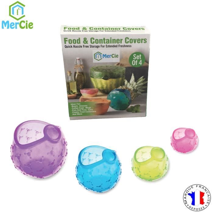 12 Couvercles En Silicone Alimentaire - Multifonction, étanches, Lavables Au Lave-vaisselle, Multicolores - Pour Conservation, Micro-ondes, Four - 10