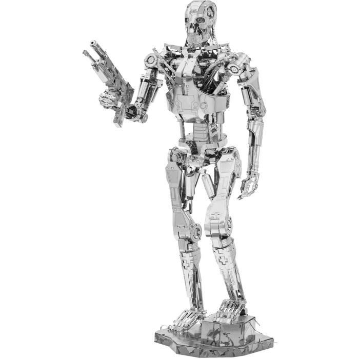 Maquette en métal Metal Earth ICONX - Terminator T-800 - Blanc - ~100 pièces