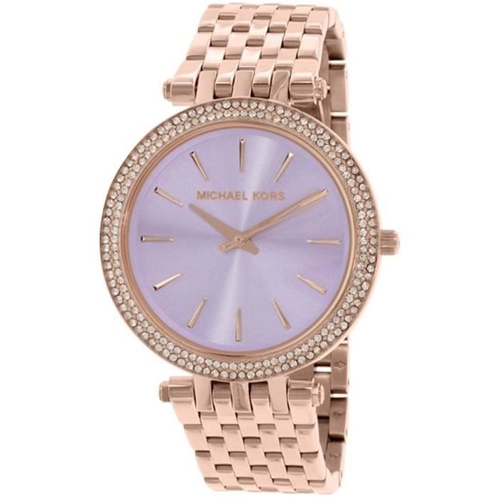 Montre Femme Michael Kors Darci MK3400 Or Rose Cadran bleu