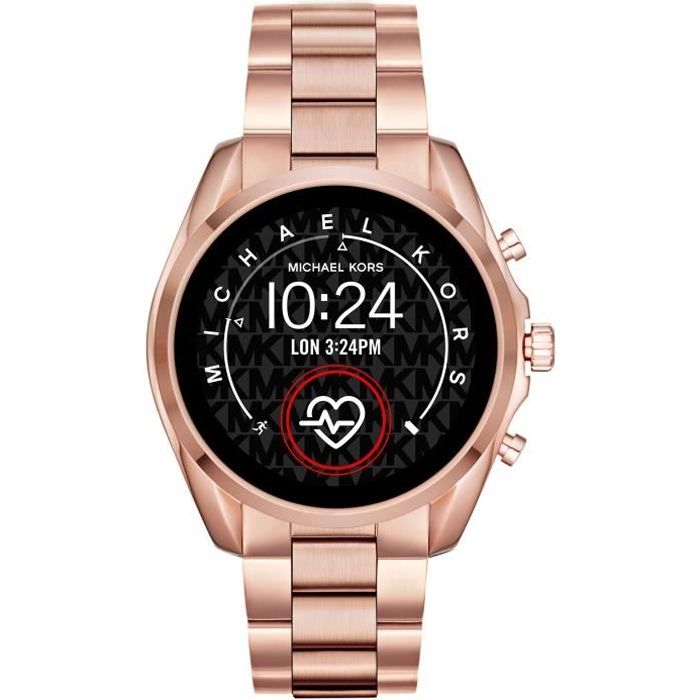 Michael Kors Access Bradshaw 2 Gen.5 45 mm Acier Or et Rose Montre connectee Etanche 30 m GPS Cardiofrequencemetre Achat vente montre Acier Cdiscount