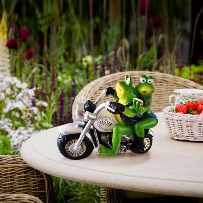 VGEBY Statue De Jardin Grenouille Buvant Du Café, Décoration Extérieure