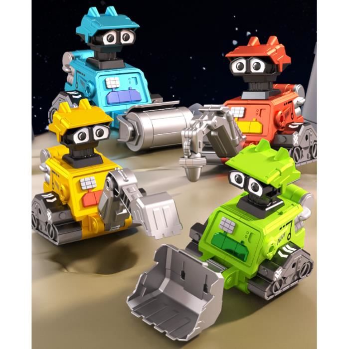 4 Voitures Press And Go WolinTek – Pas De Piles, Animaux Rigolos, ABS Sans BPA, Pour 1-5 Ans, Cadeau Anniversaire