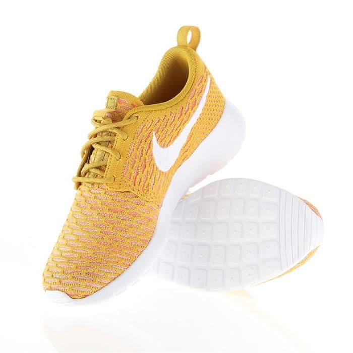 Chaussures de sport Nike Wmns Rosherun Flyknit Blanc Occasionnel Femme Cdiscount Sport