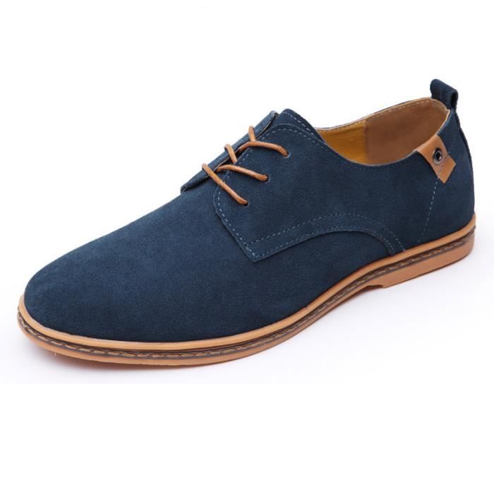 Chaussures de ville homme Marque Modèle Noir Bleu Daim nubuck