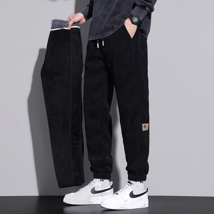Pantalon velours 2025 cotelé noir homme